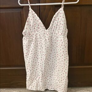 NWT Princess Polly White and Red cherry Dress
